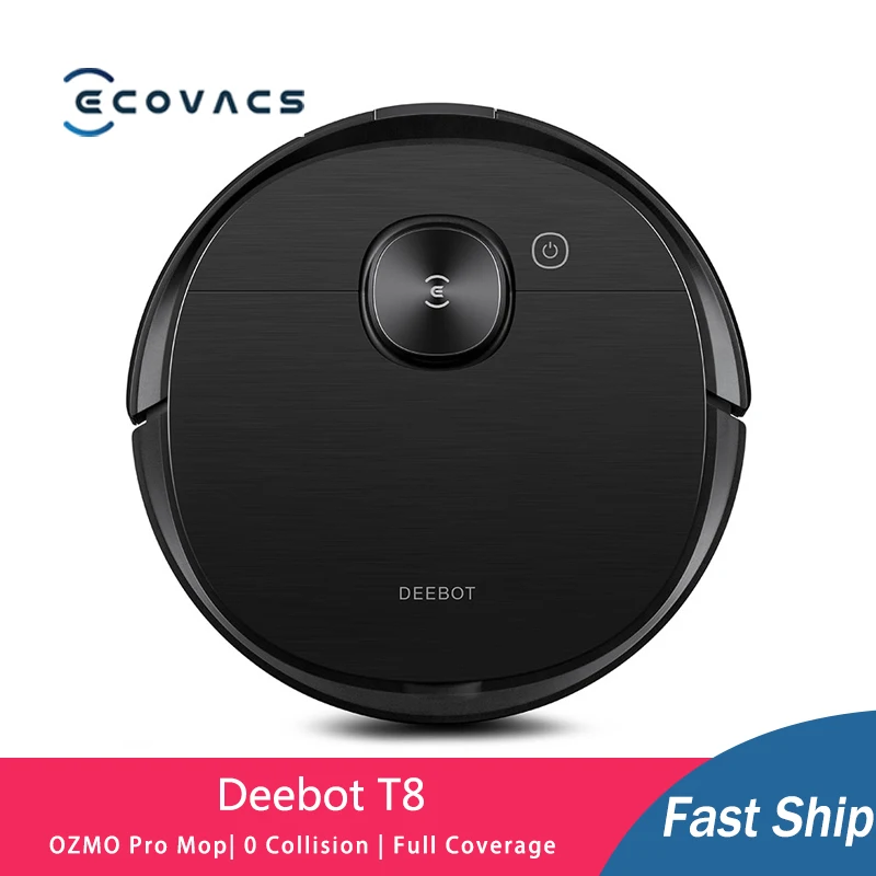 

ECOVACS DEEBOT T8 AIVI Robot Vacuum Cleaner For Home APP Smart Control Automatic Dust Collection China Version