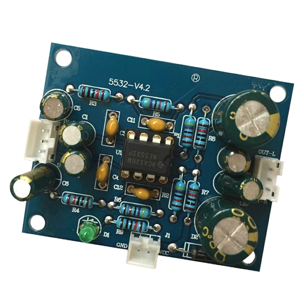 Double Panel 12V-35V Stereo Pre-amp Module Digital Audio Preamplifier Board