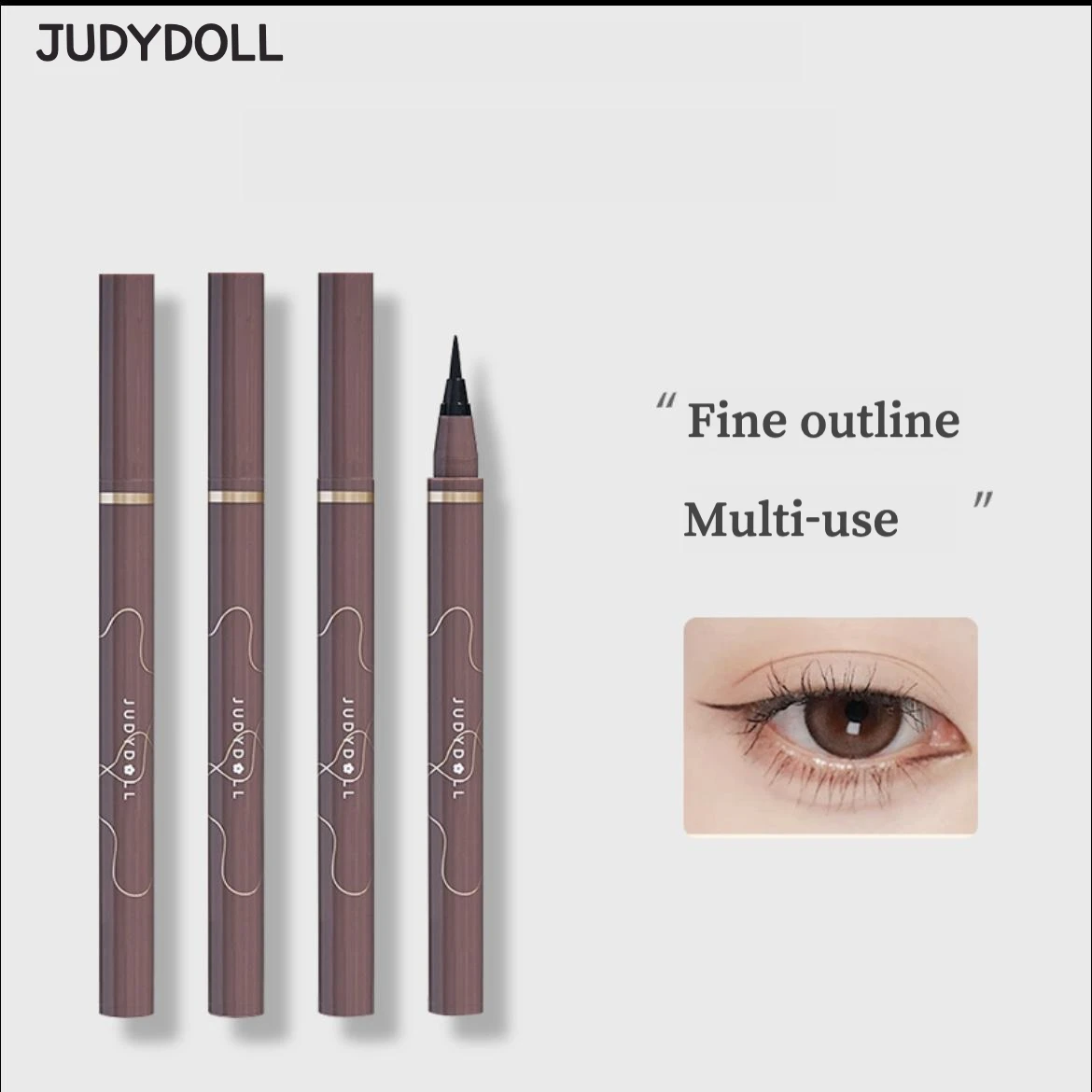 Черная жидкая подводка для глаз Judydoll, Водостойкий карандаш-подводка, 24 часа, стойкий Японский макияж глаз, гладкая супертонкая подводка для глаз