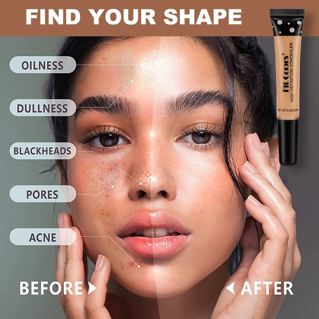 Nude Makeup Facial Foundation Waterproof Cover Blemish Base Fluid Concealer Oil Control Lasting Brighten Skin BB Cream Cosmetics 4