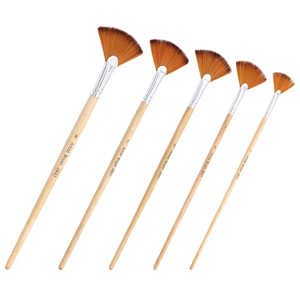 

Brush Painting Fanbrushes Watercolor Portable Resistant Weardraw Supplies Daily Function Multi Ergonomic Convenient