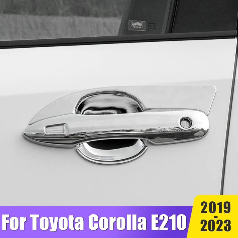 

ABS Carbon Car Outer Door Handle Bowl Cover Trim Sticker Exterior Accessories For Toyota Corolla E210 2019 2020 2021 2022 2023