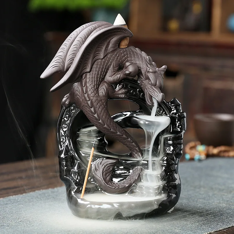 

Курильница «Водопад дракона», керамическая подставка для благовоний ручной работы