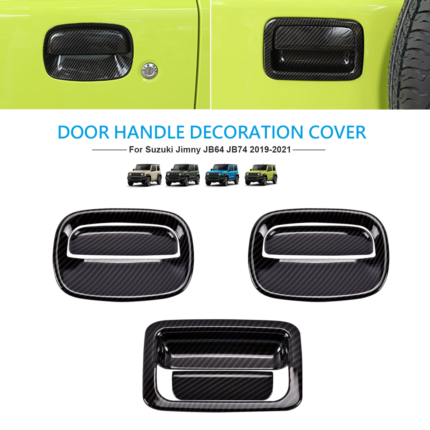 

Car Side Door Rear Tail Door Handle Decoration Cover Trim Sticker For Suzuki Jimny 2019-2022 Car Styling Accessories