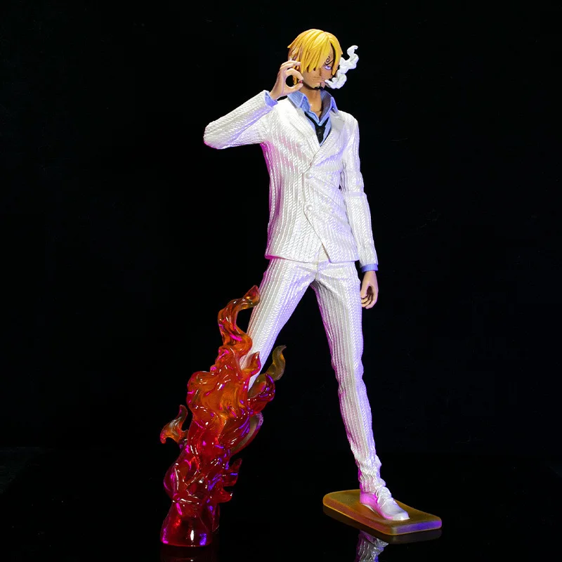 

One Piece GK Suit Vinsmoke Sanji Action Figure Anime 32cm PVC Model Collectible Figurine Toys Black Leg Sanji Doll Decoration