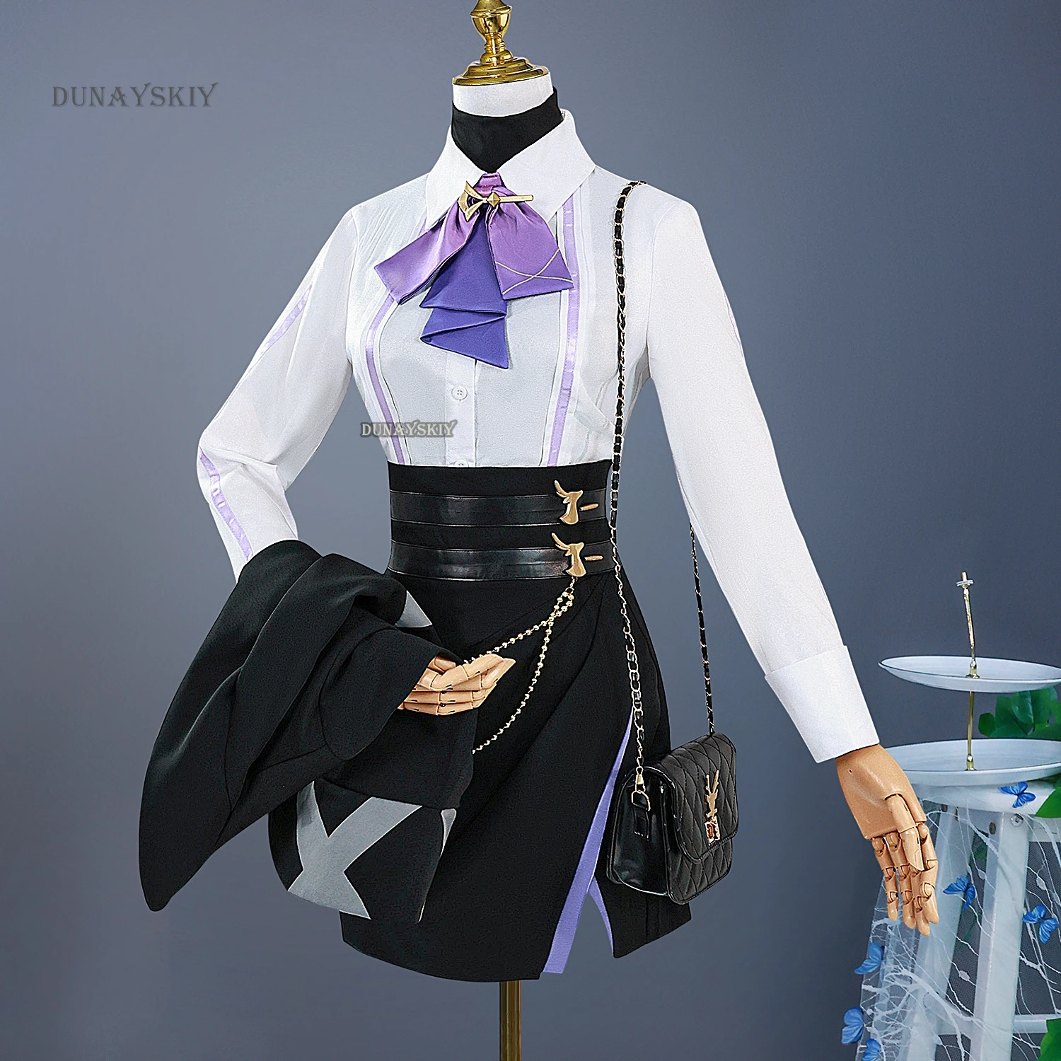 В наличии Sigewinne Clorinde Collab Fanart Doujin Косплей Костюм Genshin Impact Полный комплект парика