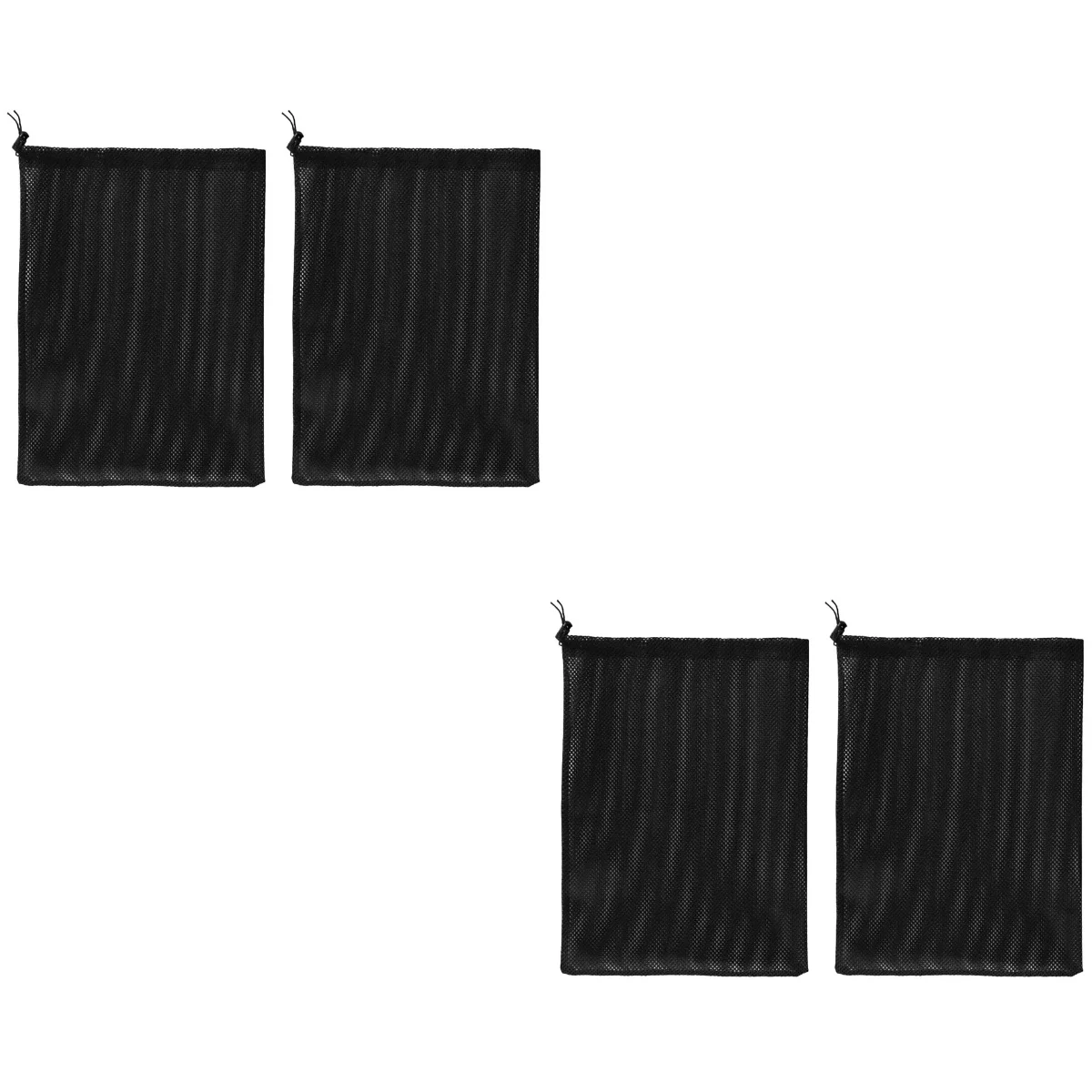 

4 Pcs Water Pump Filter Black Mesh Bags Drawstring Swimming Pool Pond Nylon Polyester