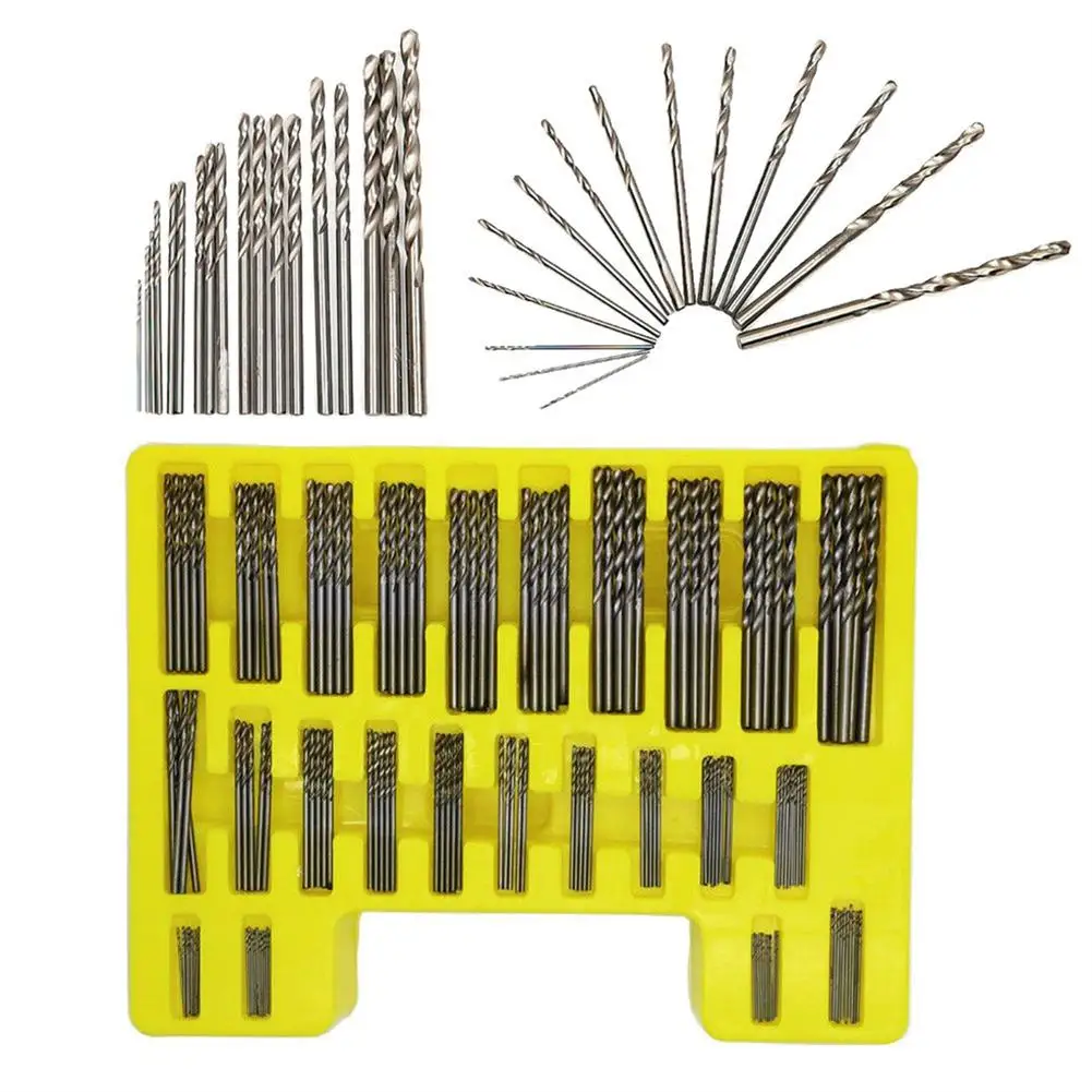 

150pcs Professional Mini Twist Drill Bit Set With Plastic Storage Boxes Fast Drilling Speed High Speed Steel Drill Bit Set