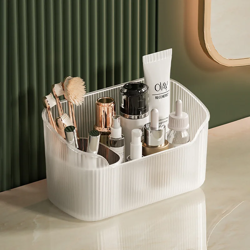 

Desktop Cosmetics Storage Box Toiletries Cotton Swab Container Bathroom Accessories Brushes Makeup Organizer Case Lipsticks Box