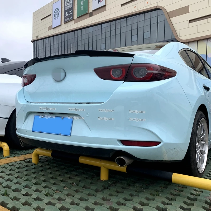 

Для Mazda 3 Axela 4-дверный 2020 2021 2022 АБС-пластик Неокрашенный цвет задний багажник спойлер для губ комплект кузова аксессуары