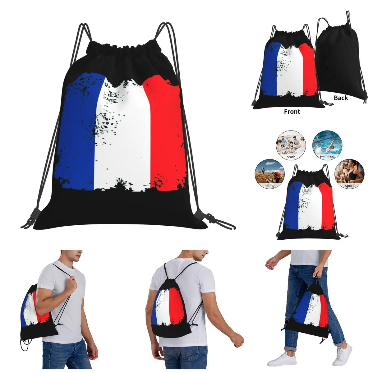 

Французский флаг, французский флаг, сумки на шнурке, женская сумка для спортзала, новинка, рюкзак на шнурке
