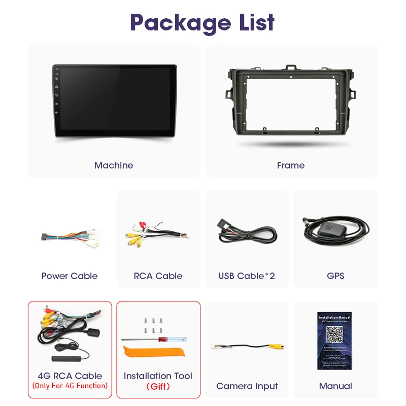 Srnubi для Toyota Corolla E140 E150 2006 - 2013 2 Din Android автомобильное Стерео Радио мультимедийный