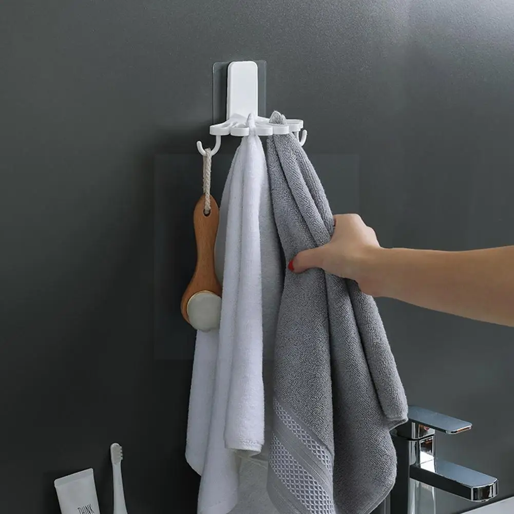 

1pc Self-adhesive Towel Holder Kitchen Rag Organizer Hanger Rack Wall Moisture-proof Kitchen Shelf Towel Bathroom Mounted H J8p3
