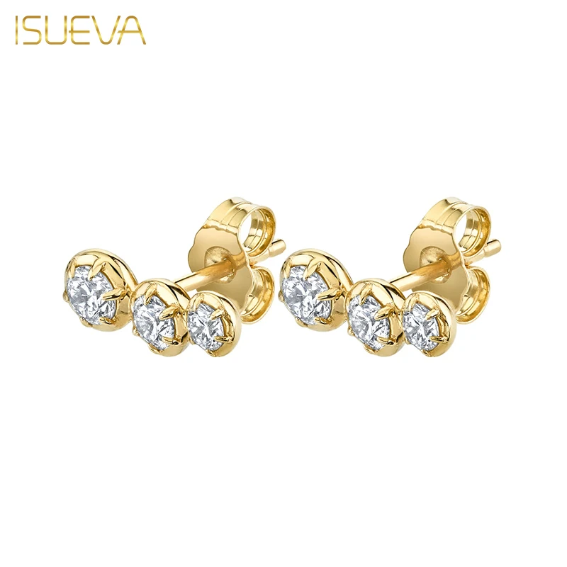 

ISUEVA Gold Filled Stud Earrings for Women Trend CZ Zircon Huggie Piercing Women's Earrings 2022 Wedding Party Jewelry Wholesale