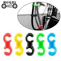 muqzi 10 pcs bike cable clips brake shift cable housing fixing holder guide mtb hose buckle bicycle accessories