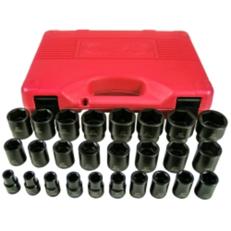 

26-PIECE 1/2" DRIVE SHORT IMPACT SOCKET SET