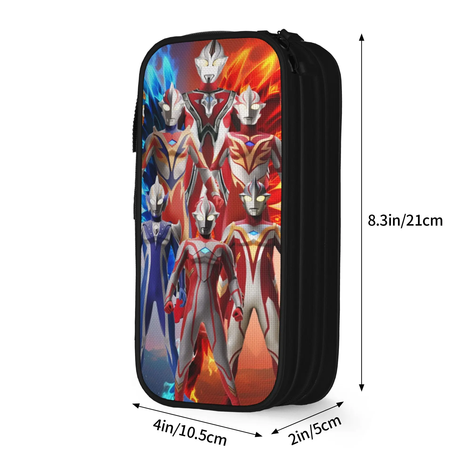 Фото Пеналы для карандашей Custom Kawaii Ultraman в стиле японских комиксов для девочек и мальчиков, большая вместимость, канцелярские товары №4