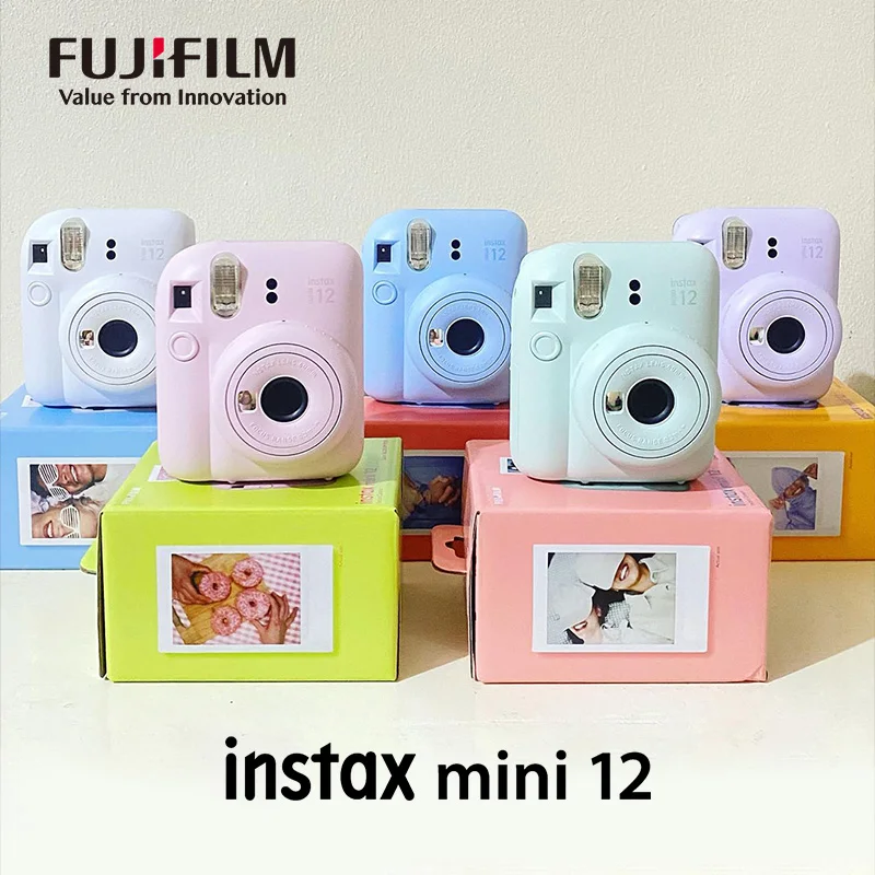 

New Fujifilm Instax Mini 12 Instant Camera Pink / Pastel Blue / Mint Green / Clay White / Lilac Purple 5 Colors