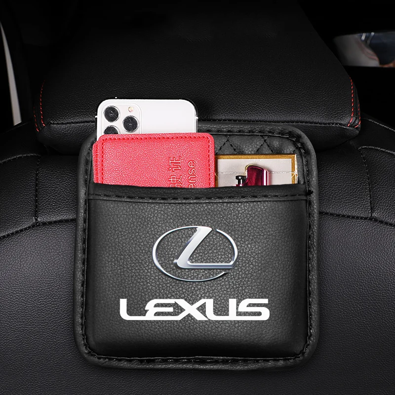 

Car Storage Pocket Leather Seat Back Bag Accessories For Lexus RX300 RX350 LX470 ls430 ls460 ls200 is250 is300 LX570 CT200h 2022