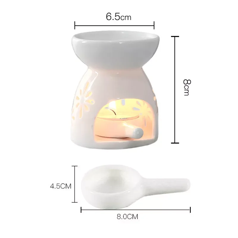 

New Ceramic Candle Holder Oil Incense Burner Essential Aromatherapy Oil Burner Lamps Porcelain Home Living Room Decoration