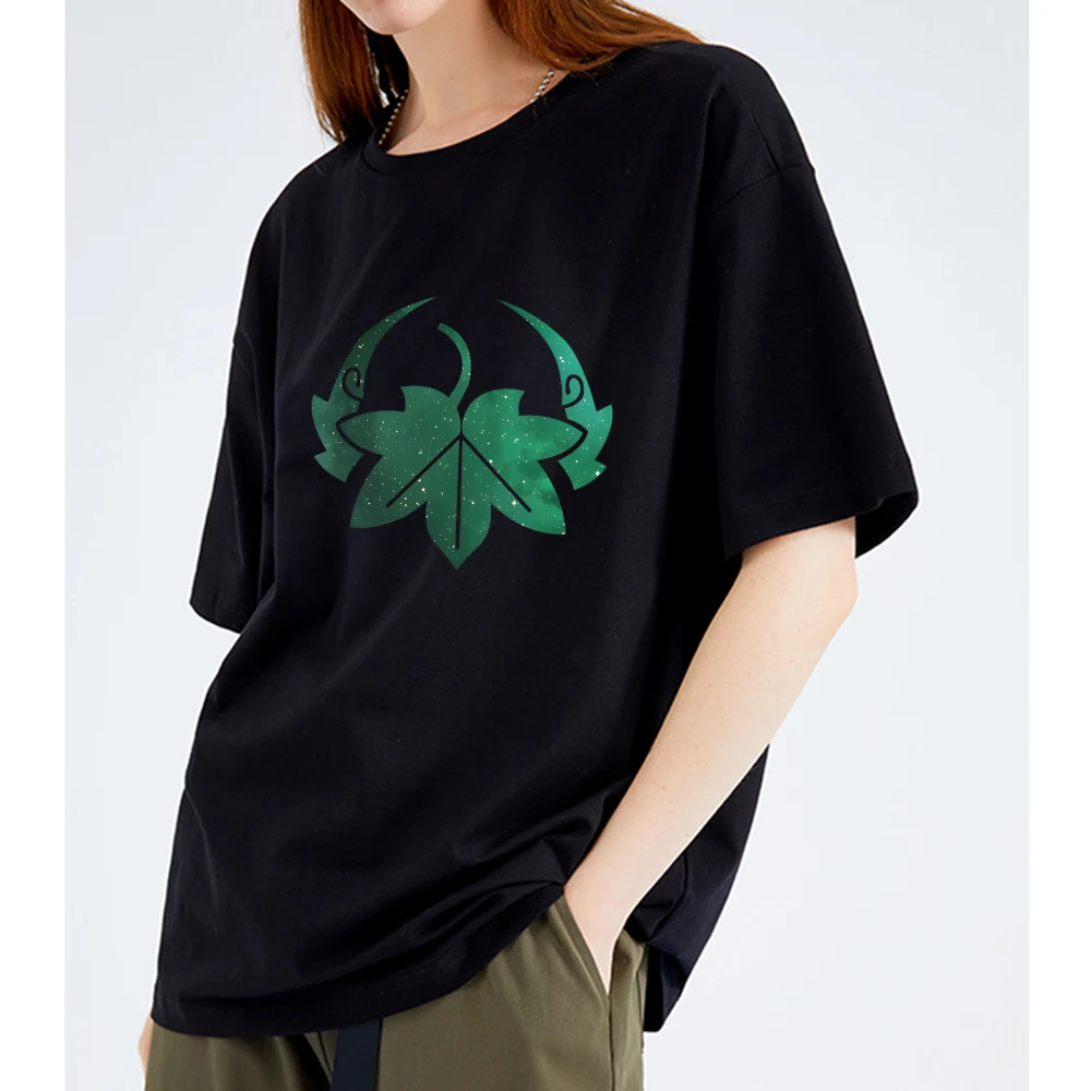 

Kaedehara Kazuha Tshirt 100% Cotton Tees Cartoon Graphic t shirts Women Fashion Clothing Genshin Impact T-shirt Game Print Tops