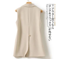 womens suit vest cardigan sleeveless tops spring autumn korean fashion coat jacket free shipping office women back slit new za