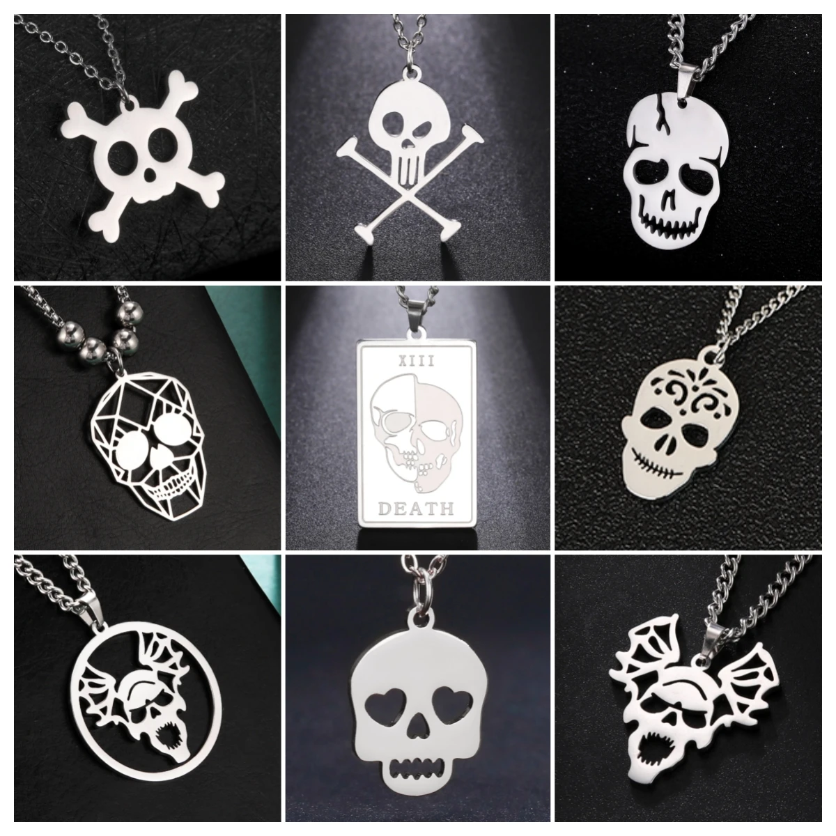 Ожерелье с черепом на Хэллоуин LIKGREAT - Цена: 479