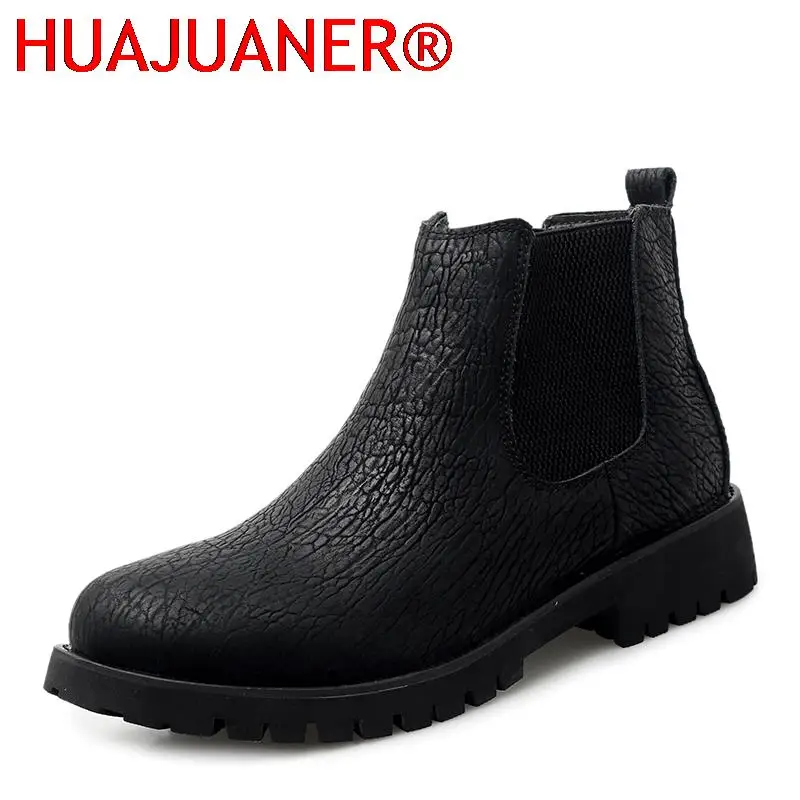 

Mens Boots Chelsea Fashion Shoes Fashion Business Casual Cowboy Botas Antiskid Travel Minimalist Shoes for Men Sapato Masculino