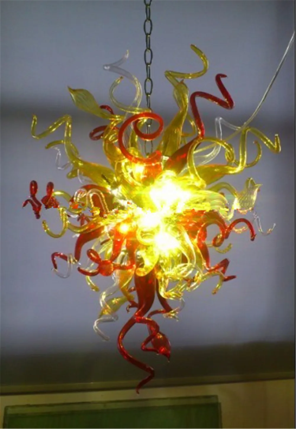

New Arrival Hand Blown Glass Ceiling Lights Modern Artistic Colorful Chandelier for Banquet Hanging Pendant Lamp Fixtures