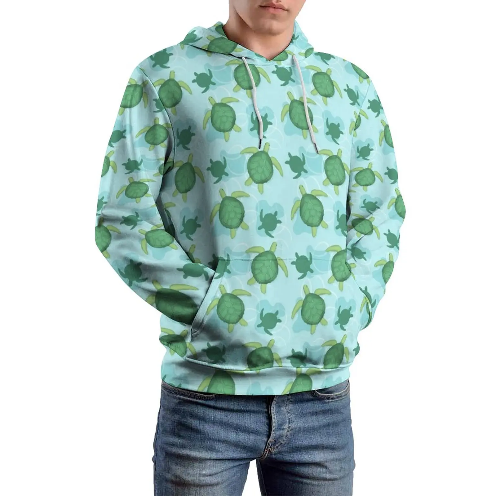 

Aquatic Sea Turtle Loose Hoodies Cute Animal Street Wear Pullover Hoodie Long Sleeve Aesthetic Graphic Sweatshirts Plus Size