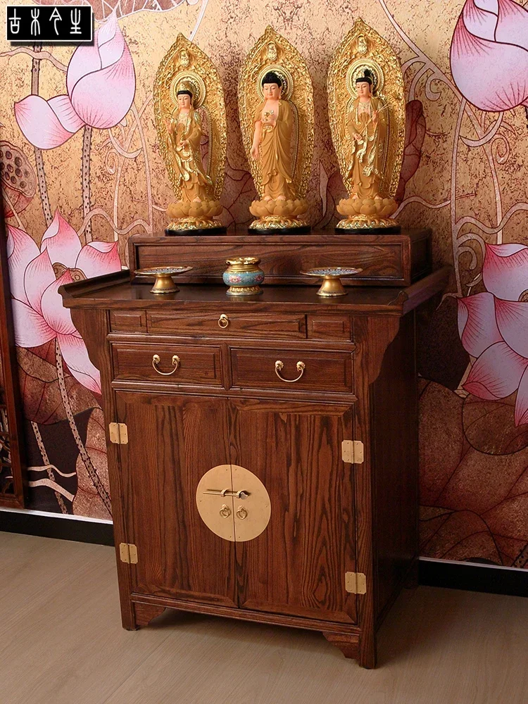 Деревянный стол из твердой древесины китайский античный буддийский семейный для