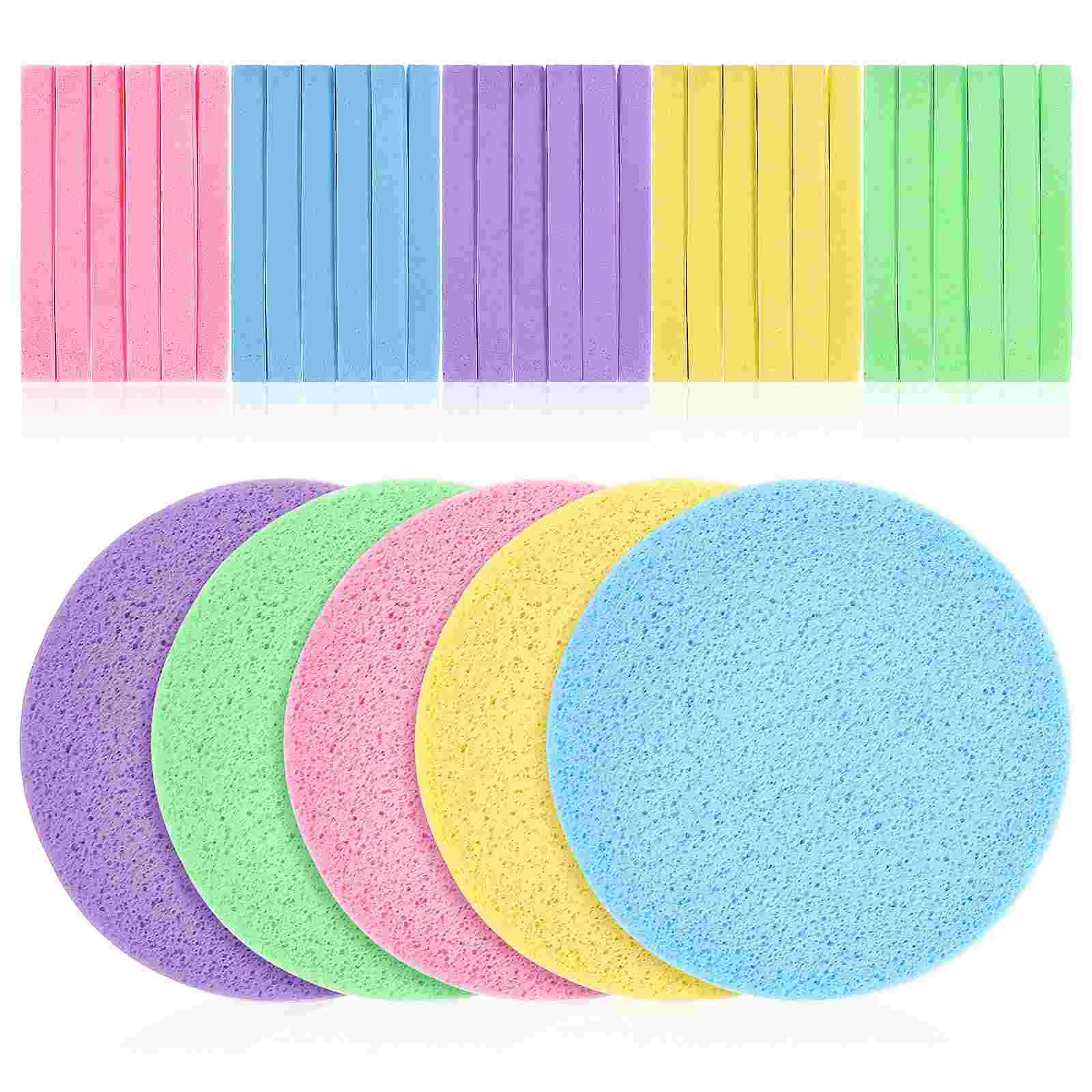 

Facial Sponge Exfoliating Removal Face Cleansing Makeup Supplies Washing Esthetician Compressed Sponges Round Cosmetics