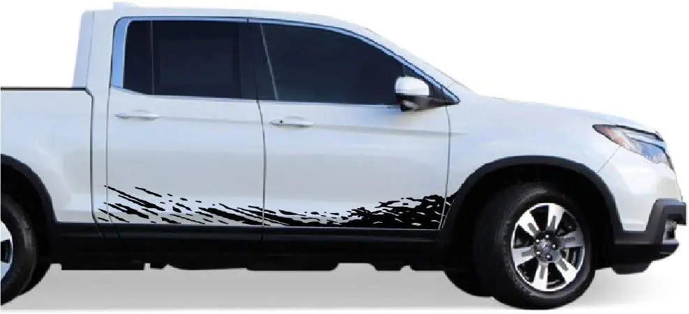 

Bubbles Designs Decal Sticker Vinyl Mud Splash Kit Compatible with Honda Ridgeline 2016-2017 (Black)