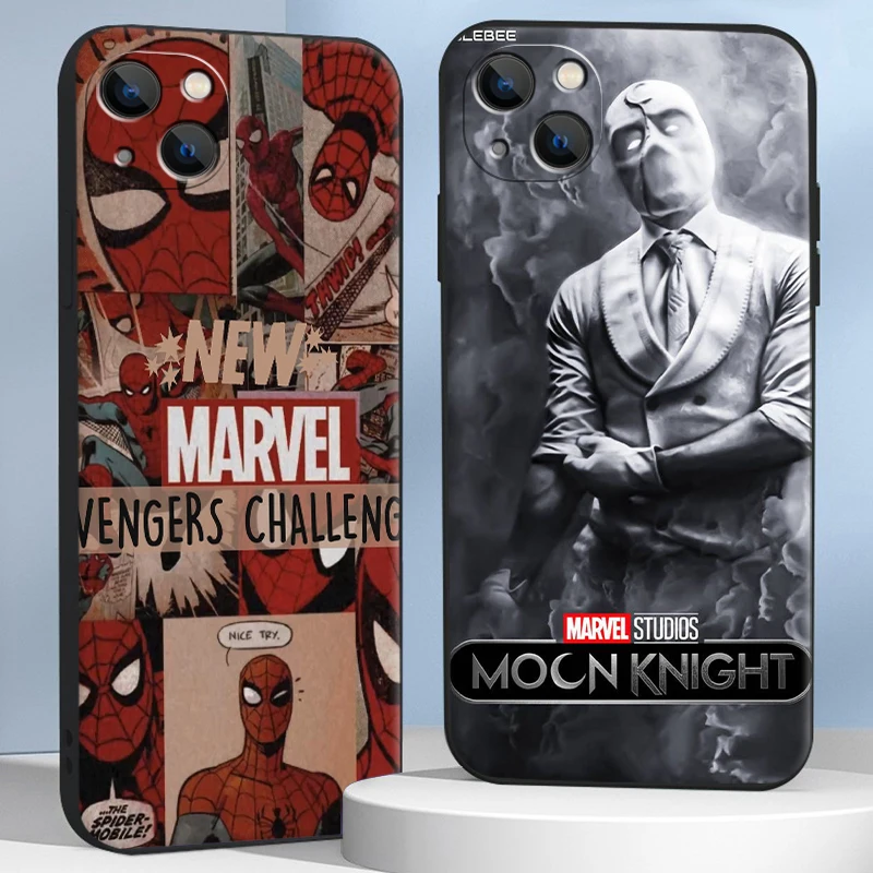

Marvel Spiderman Phone Cases For iPhone 11 12 Pro MAX 6S 7 8 Plus XS MAX 12 13 Mini X XR SE 2020 Carcasa Back Cover Coque