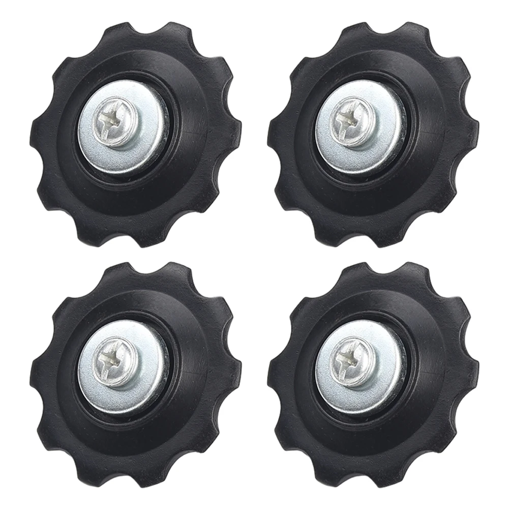 Фото Велосипедные колеса 4 * направляющие колеса шестерня черный MECH DERAILLEUR (пара) пластиковый задний переключатель 10 т 15 г простой в использовании №4