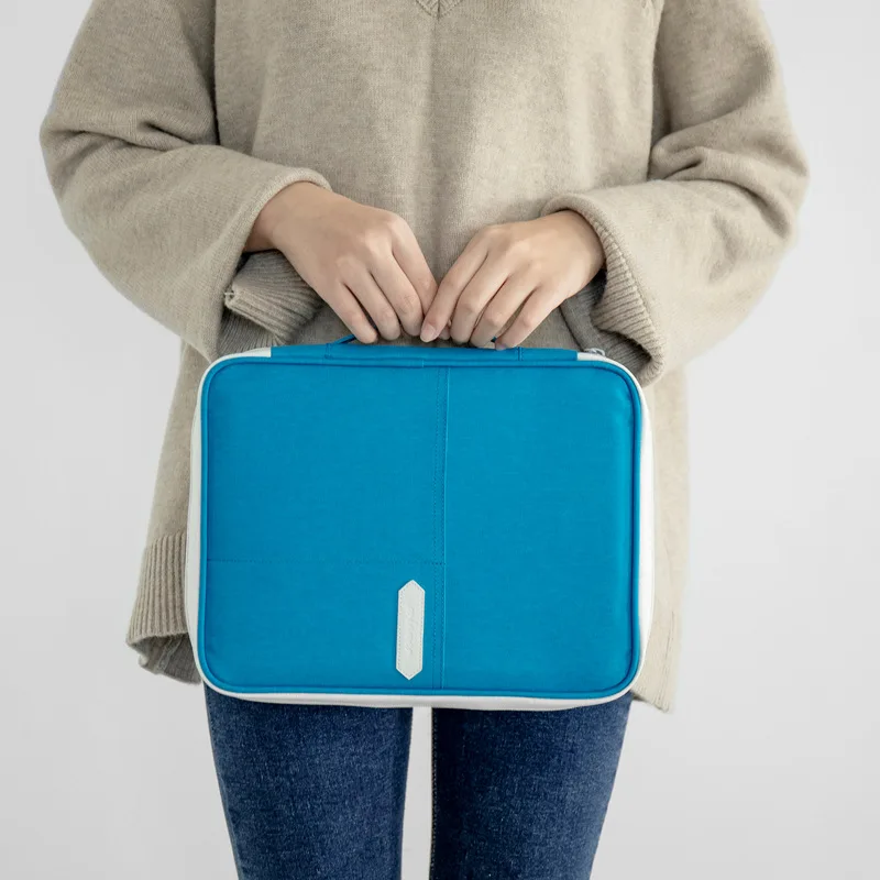 Fashion Briefcase Men Women Waterproof Travel Document Storage Bag Office Business Trip Organize Handbag Accessories Supplies