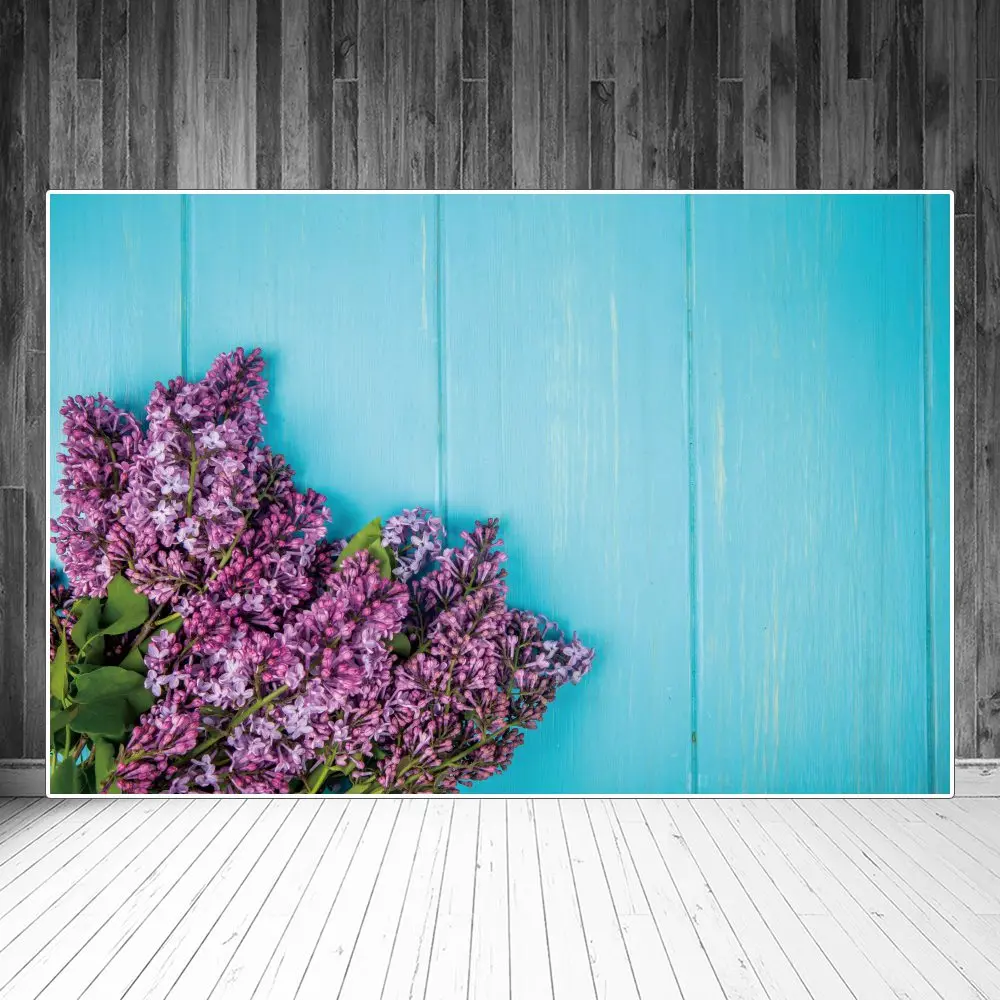 

Spring Flowers Wooden Boards Backdrops Photography Decoration Ins Style Planks Custom Baby Photocall Photo Backgrounds Banner