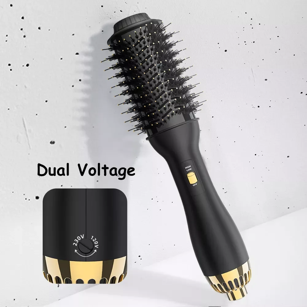 

NEW IN Dual Voltage Hot Air Brush &2.0 Hair Styler One Step Hair Dryer Bursh Multifunctional Hair Dryer Curler Straight Brus
