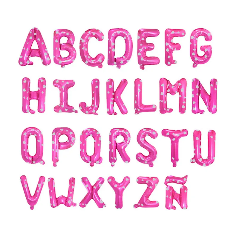 16 дюймов розовое золото серебро синий розовый алфавит буквы для детей день