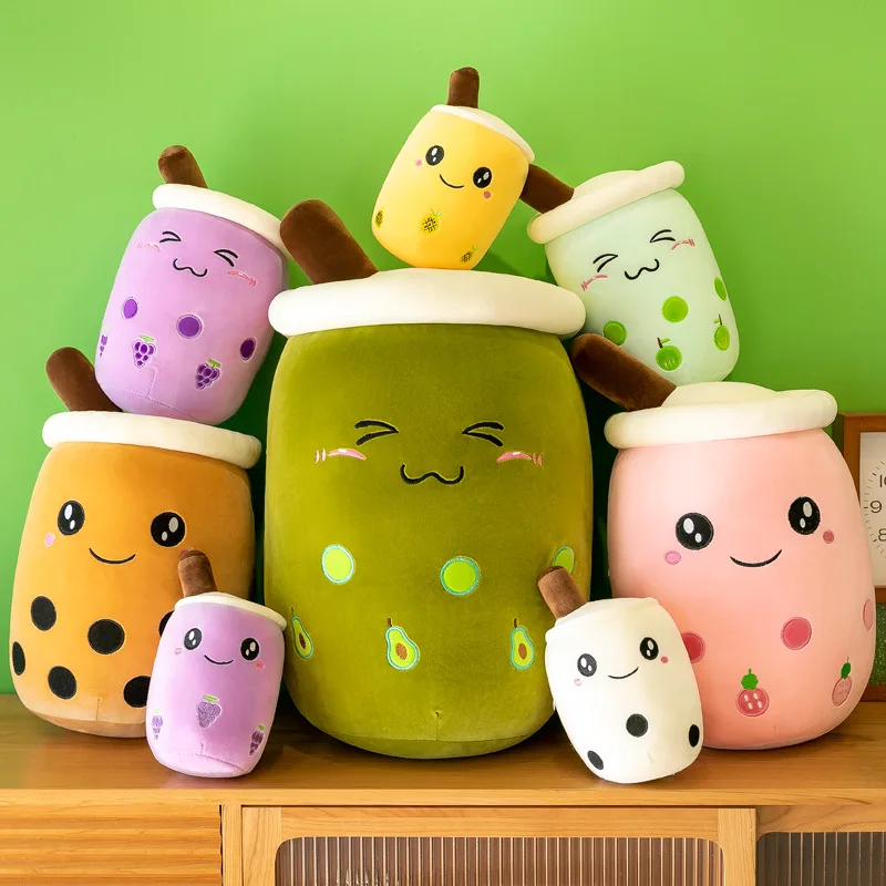 

Cartoon Food Boba Tea Plushies Doll Toy Soft Skin-friendly Cute Kawaii Plush Stuffed Pineapple Strawberry Pillow Kids Girl Gifts