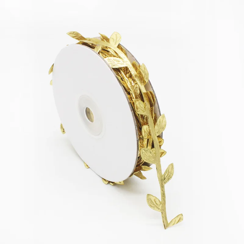 Лента с зелеными листьями искусственная Виноградная лоза декоративная лента для