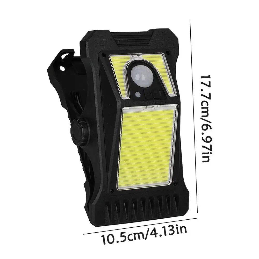 

Солнечные фонари с зажимом, уличный датчик движения, охранный светильник для забора, зарядка через USB, IP65, водонепроницаемый, 3 режима освещения, лампа для кемпинга