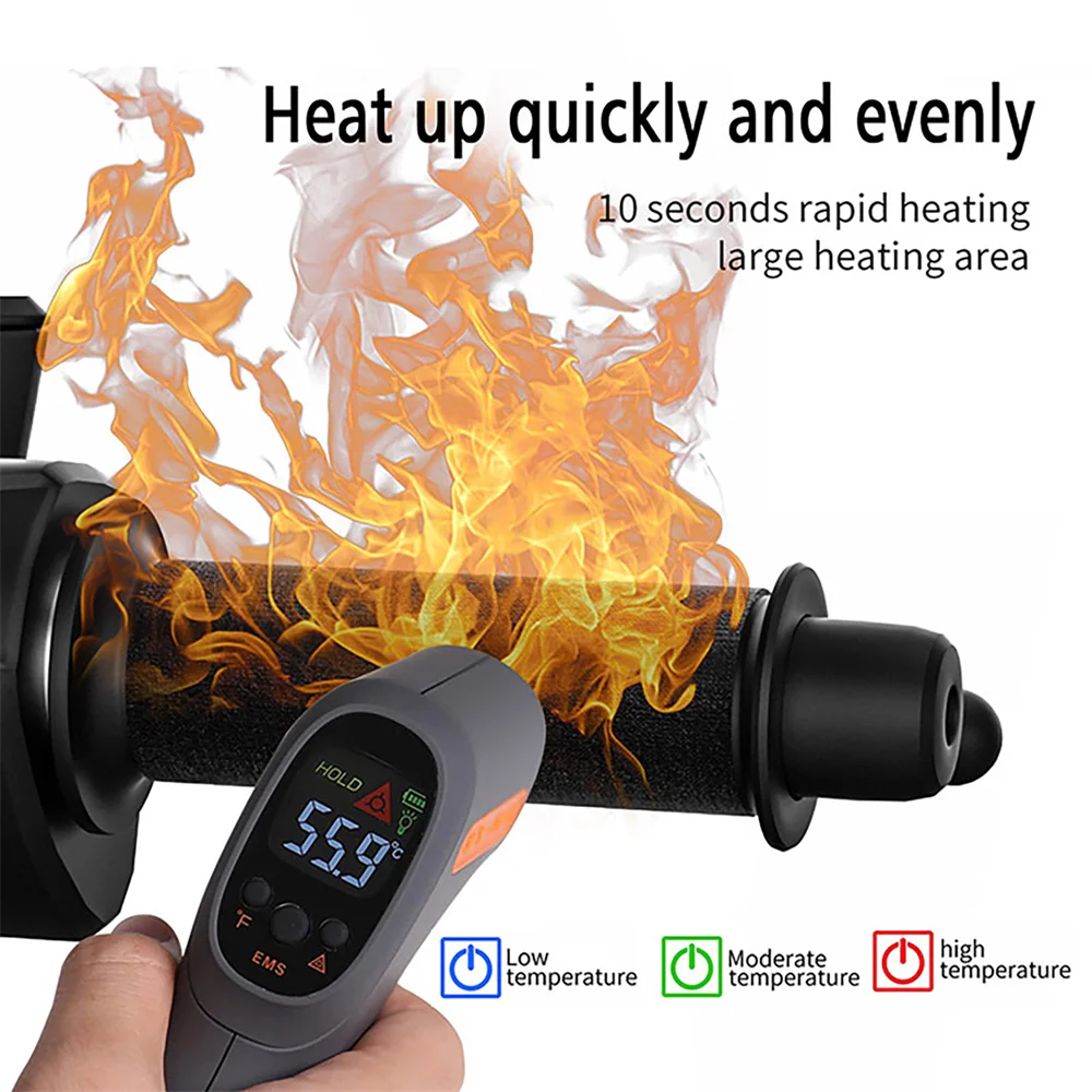 

2pcs Fast Heating Handlebar Grips for Motorcycle Waterproof Electric Heater Led Indicator IC Temp Control USB Heating Sleeves