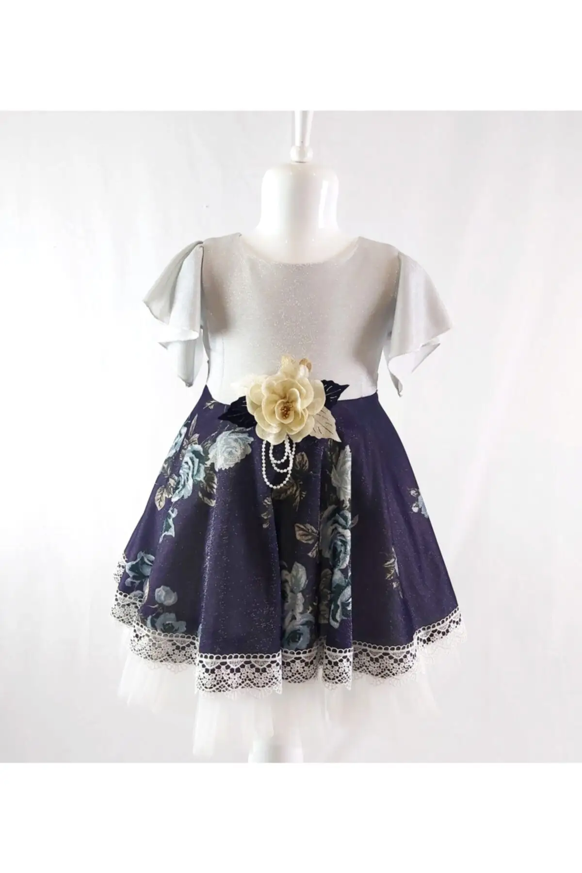 

Платье женское с цветочным принтом, трикотажное платье серебристого цвета с короткими рукавами, с рюшами, на молнии, с принтом из вискозы, си...