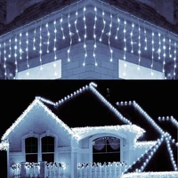 led icicle string lights christmas decoration fairy lights 5m curtain lamp garland outdoor home for weddingpartygarden decor