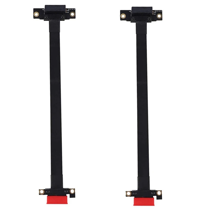 

2Pcs 90 Degree PCI-E PCI Express 1X to 1X Slot Riser Card Converter Extender Ribbon Extension Cable PCI-E X1 Gold Plated