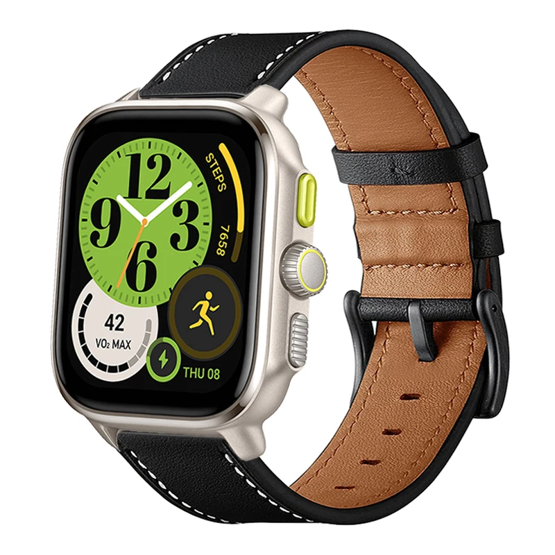 

For Amazfit Cheetah Square Round Pro Leather Strap For Amazfit Bip 5 Bracelets For Amazfit GTR/GTS 4 3 2 2E Mini Watchband Belt