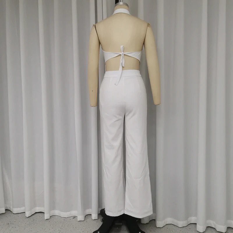 Комплект из двух предметов LIYONG Женский повседневный однотонный топ без рукавов с