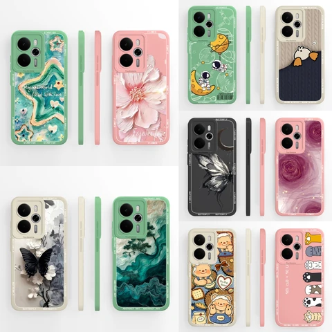 Для Realme 14 14T 5G Чехол Исцеляющий мультяшный корпус высшего качества для Realme 14 Мягкий гладкий жидкий силиконовый легкий противоскользящий чехол