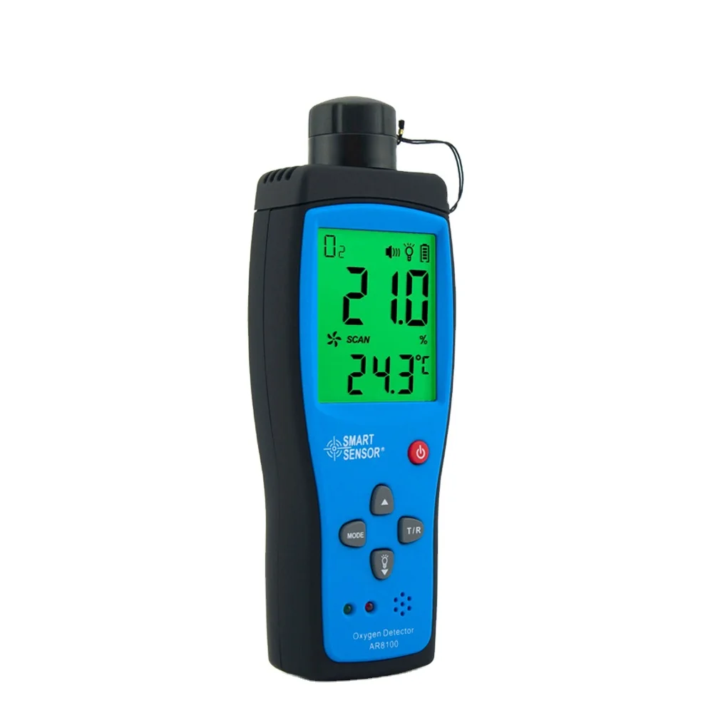 

Smart sensor oxygen gas analyzer O2 concentration measuring range 0-30% detector tester AR8100